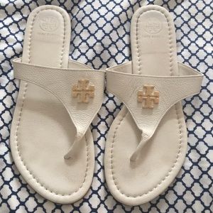 White Tory Burch Sandals